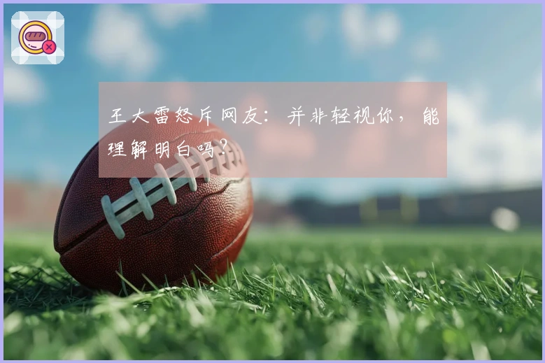 王大雷怒斥网友：并非轻视你，能理解明白吗？