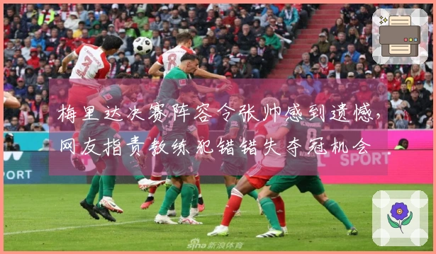 梅里达决赛阵容令张帅感到遗憾，网友指责教练犯错错失夺冠机会