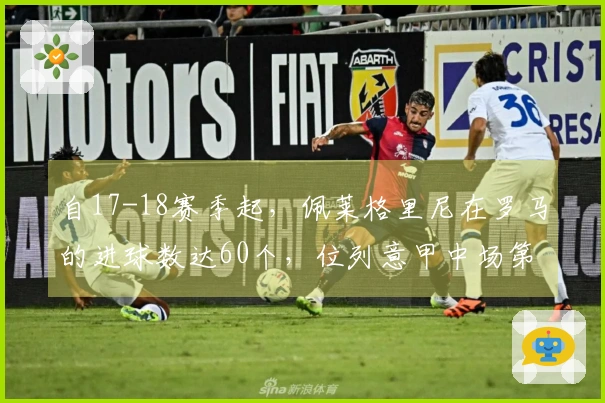 自17-18赛季起，佩莱格里尼在罗马的进球数达60个，位列意甲中场第三